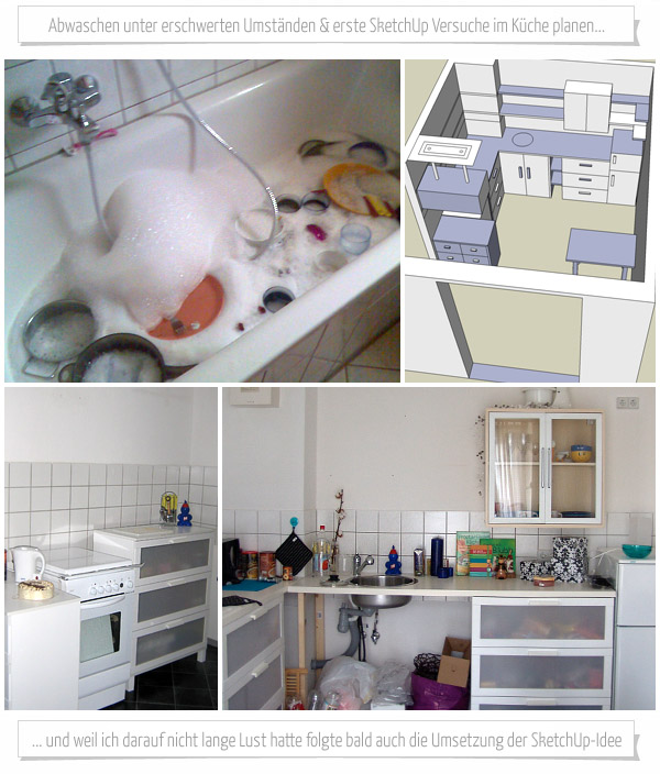Meine alte Küche, geplant mit Google Sketch Up